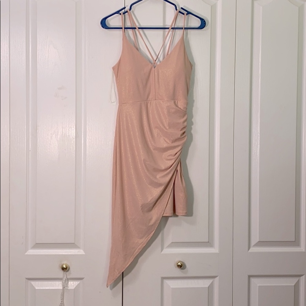 Peach shimmer dress